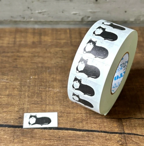 Tuxedo Cat Label Sticker Roll
