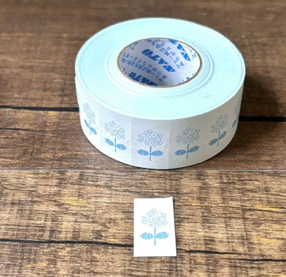 Blue Flower Label Sticker Roll – Calliope Paperie