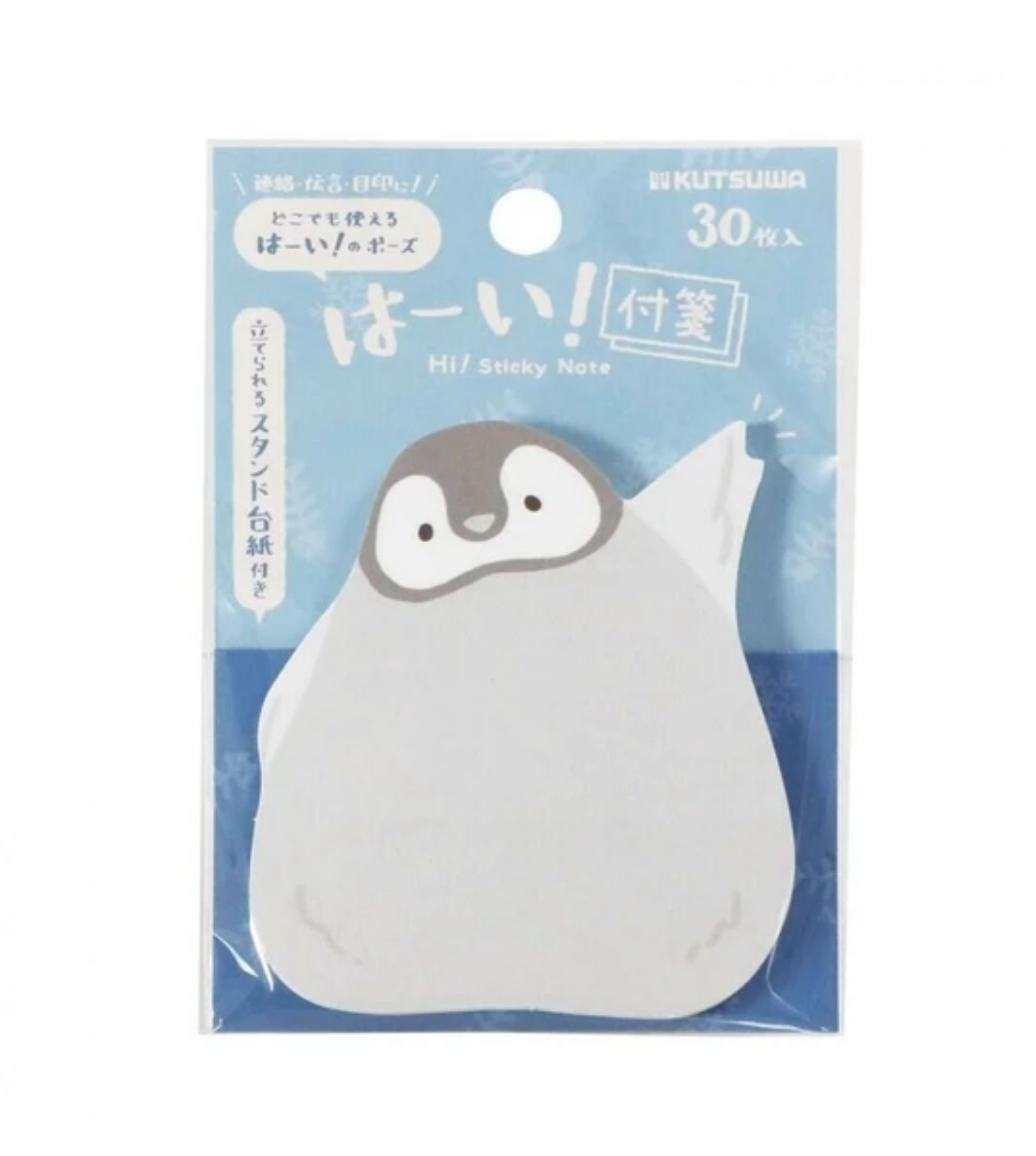 Hello Penguin Die-Cut Sticky Notes