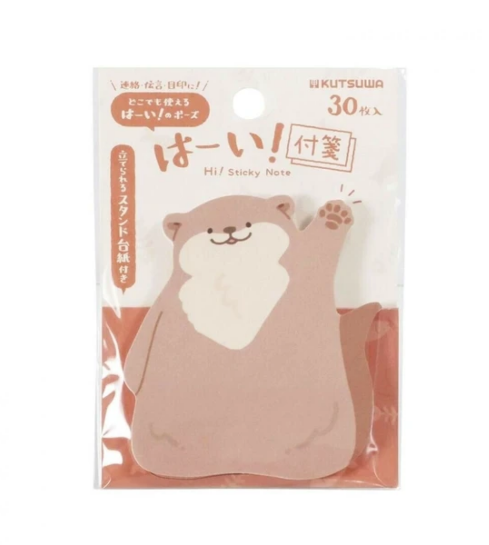 Hello Otter Die-Cut Sticky Notes