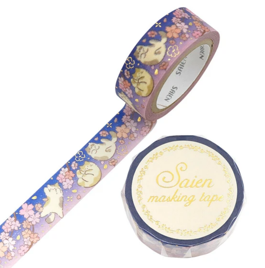 Sakura Cats Washi Tape