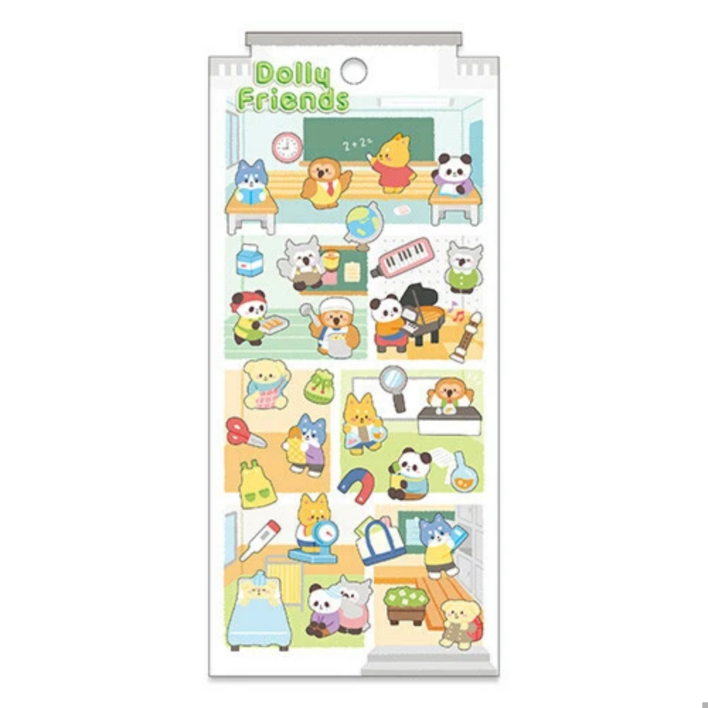 Dolly School Day Sticker Sheet