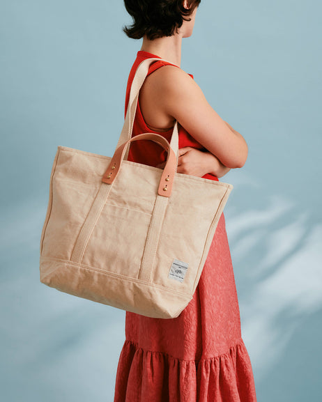 Large Zipper Tote - Sky