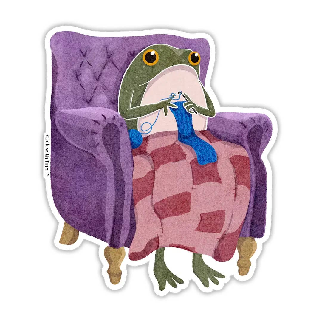 Crocheting Froggy Sticker
