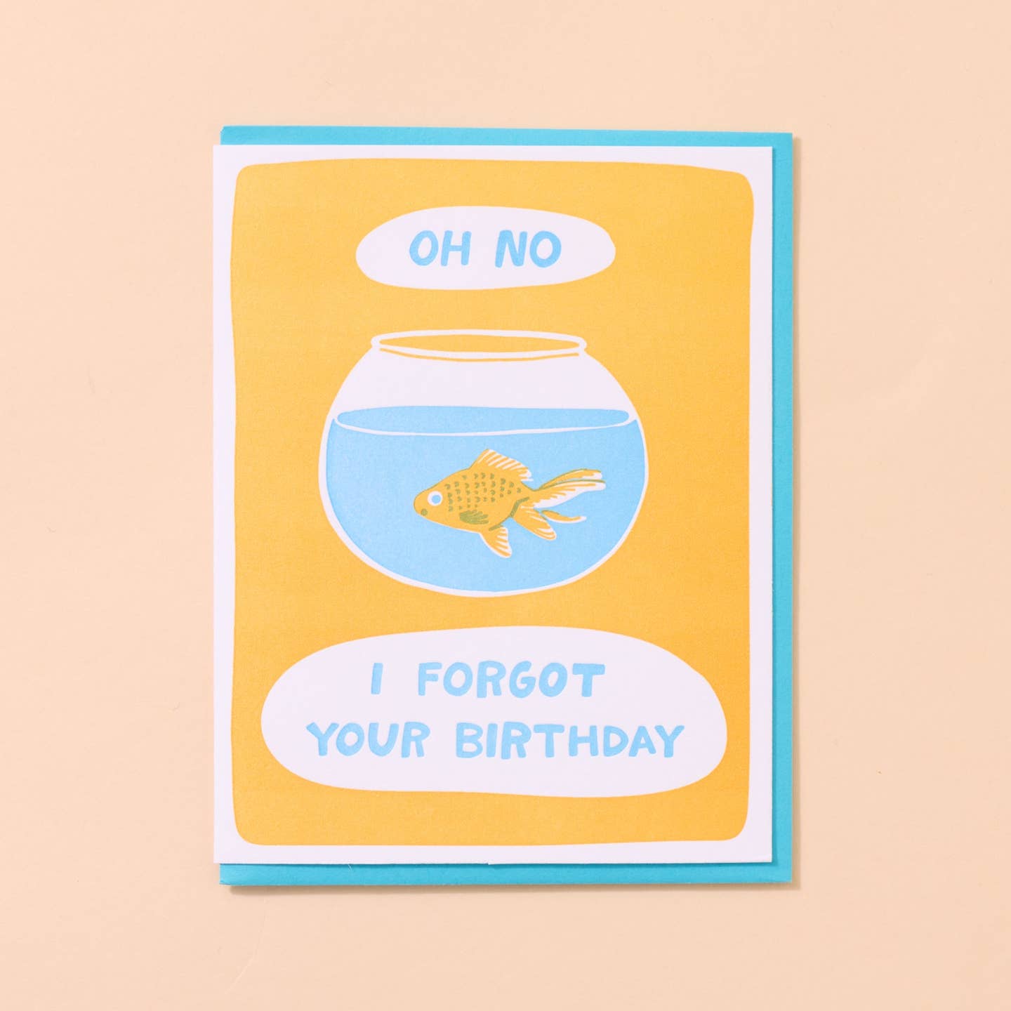 Oh No Goldfish Belated Card