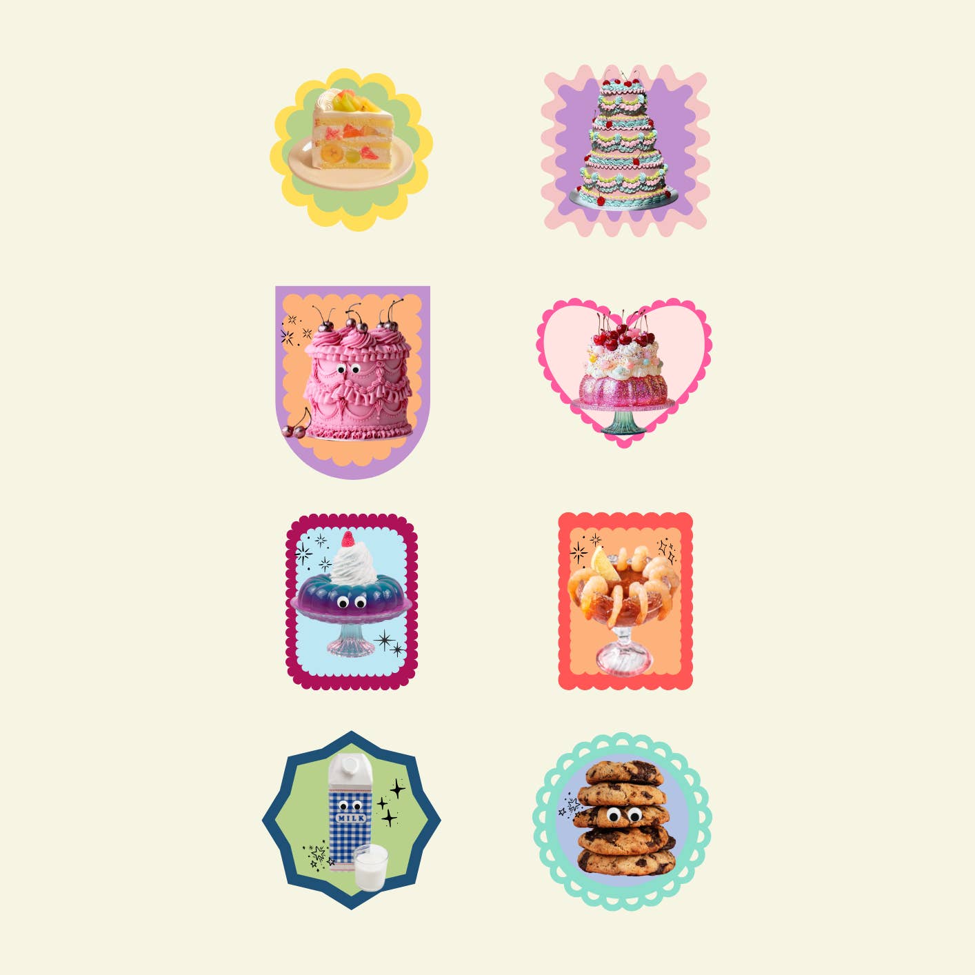 Food Washi Sticker Flakes