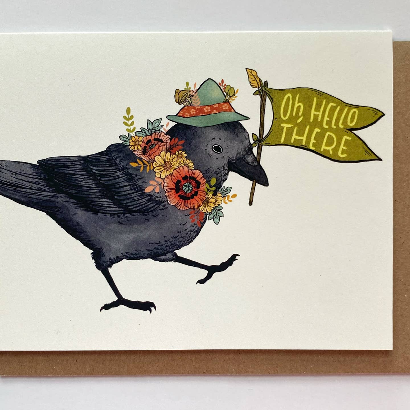 Oh Hello There Crow Card