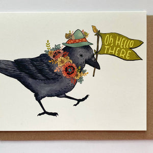 Oh Hello There Crow Card