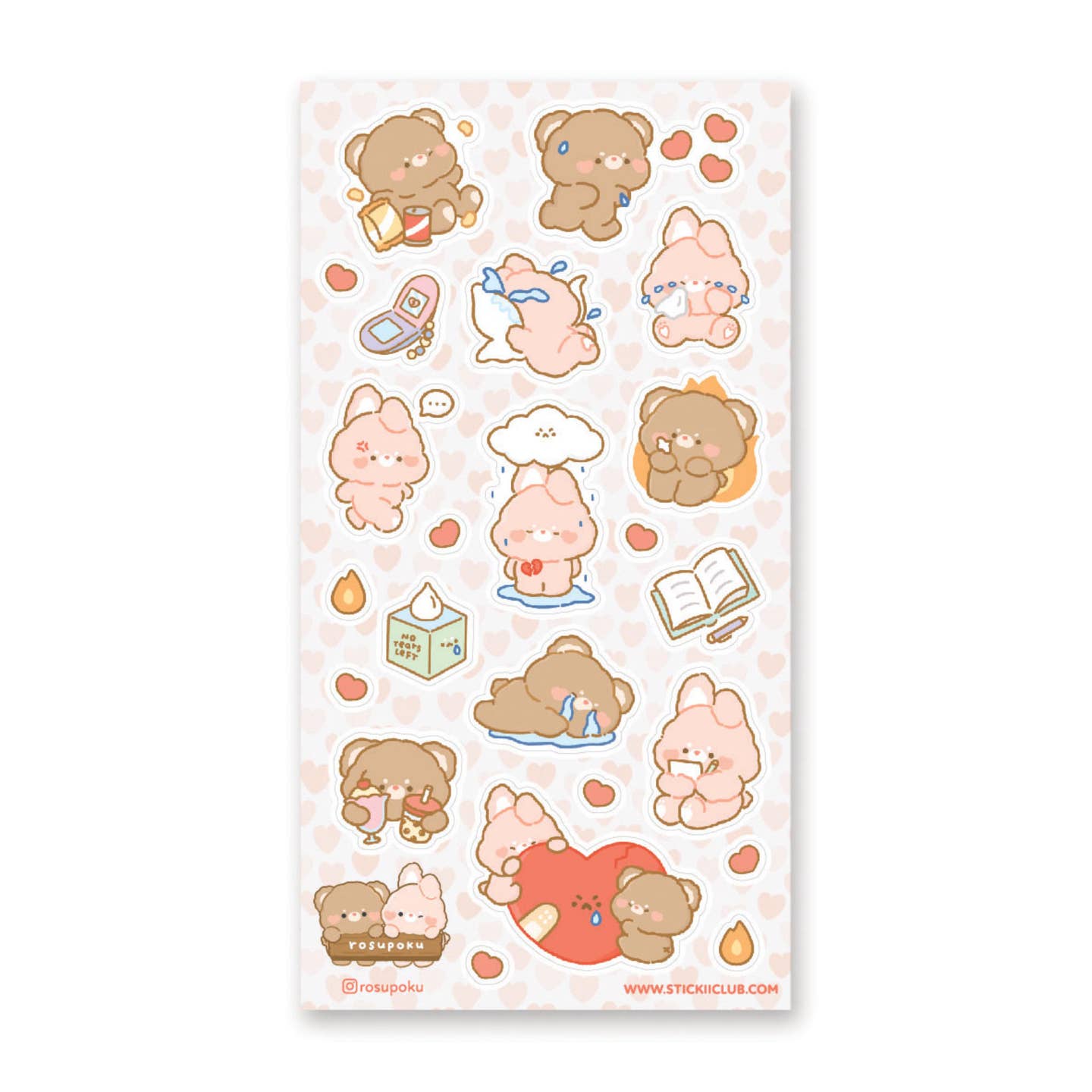 Sad Sweethearts Sticker Sheet