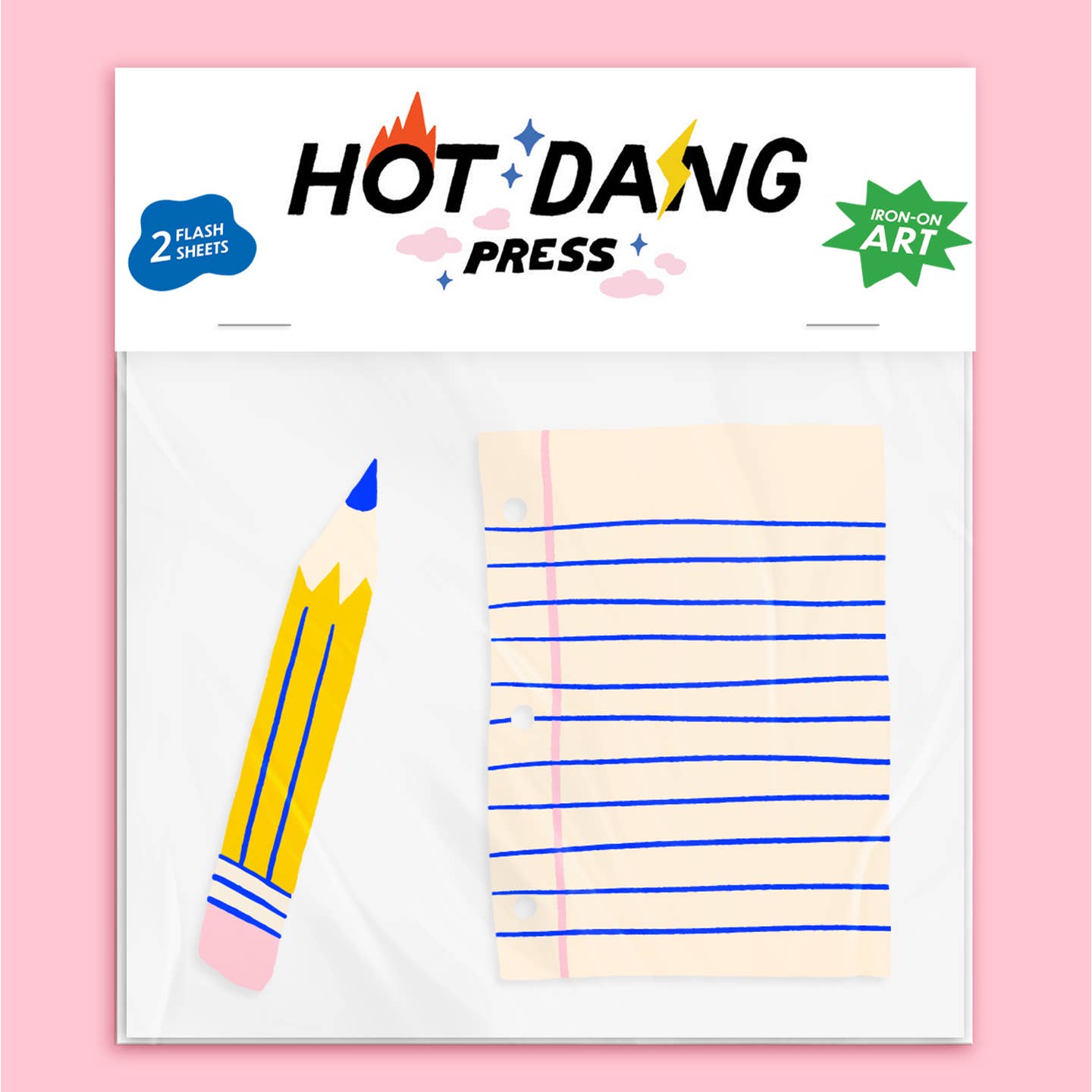 Pencil Paper Iron On Sheet Set