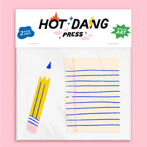 Pencil Paper Iron On Sheet Set