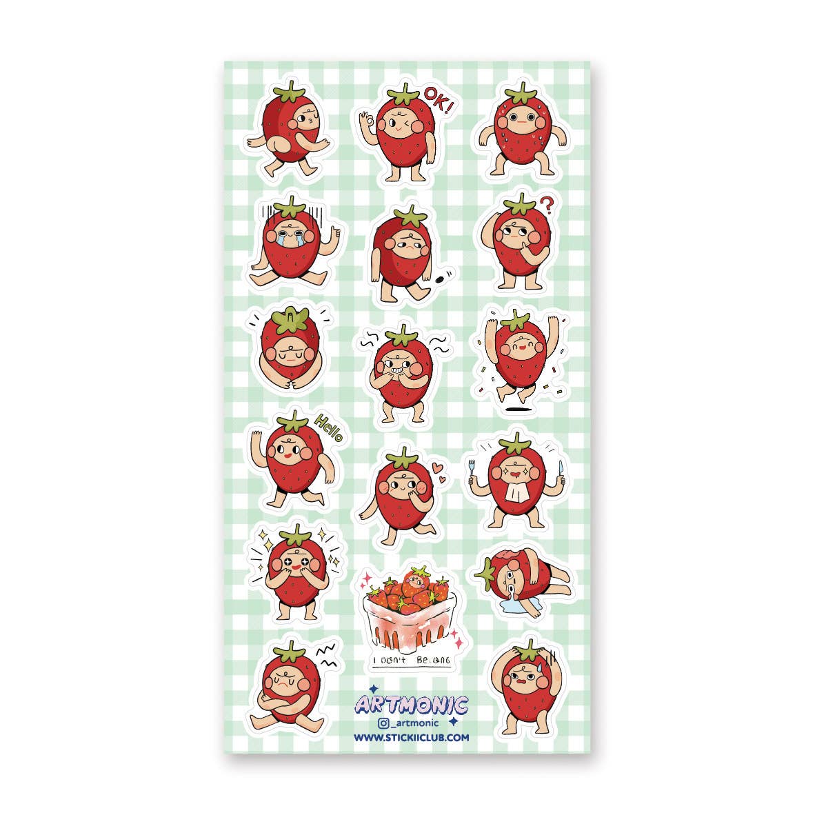 Strawberry Feels Sticker Sheet