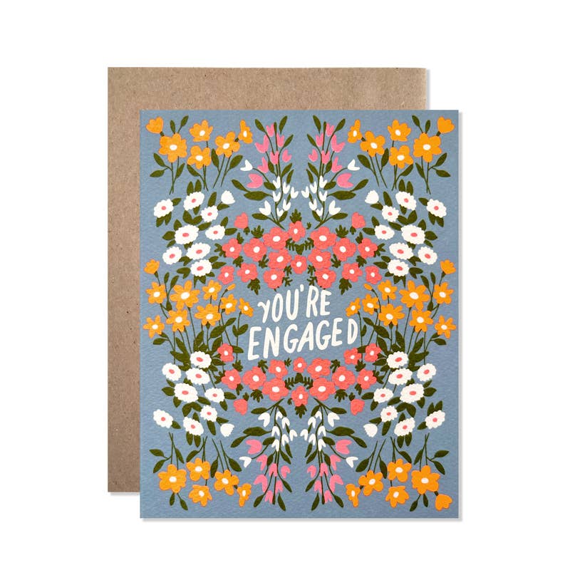 You're Engaged Flowers Card