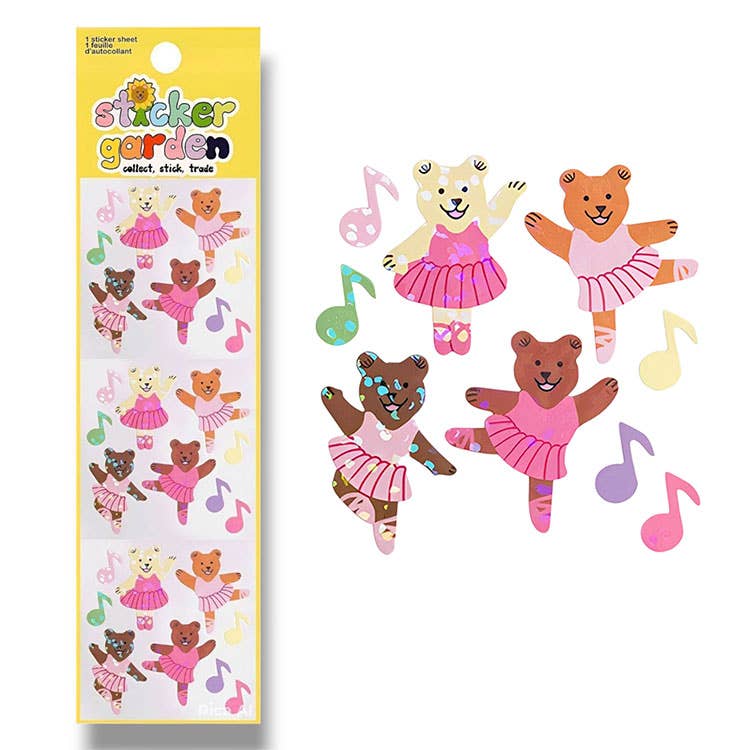 Ballerina Bears Mini Sticker Sheet