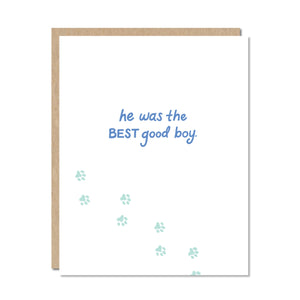 Best Good Boy Pet Loss Card