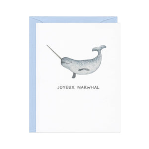 Joyeux Narwhal Holiday Card