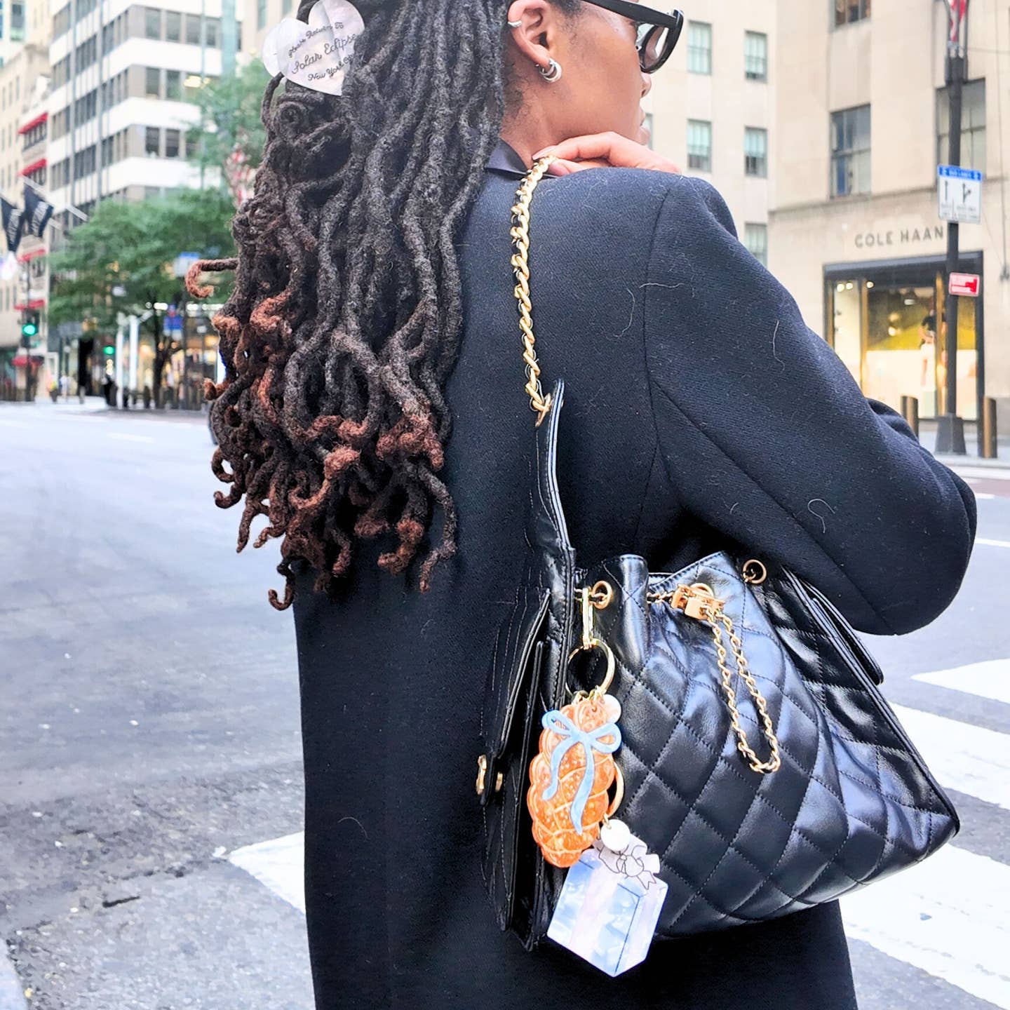 Challah With Bow Charm Keychain