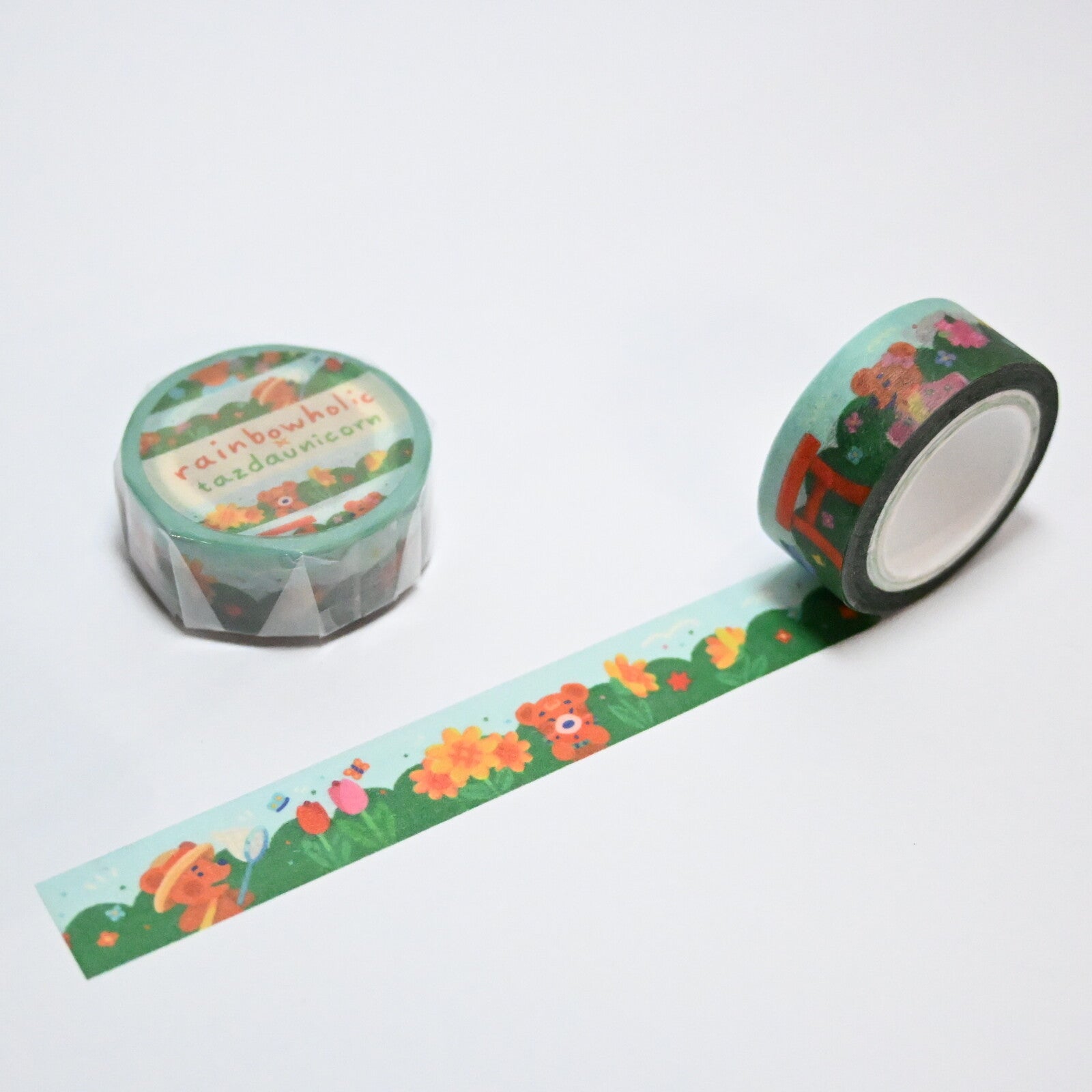 Rainbowholic x Tazdaunicorn Natsuyasumi Bears Washi Tape