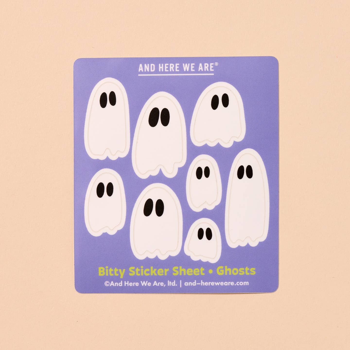 Ghosts Bitty Vinyl Sticker Sheet