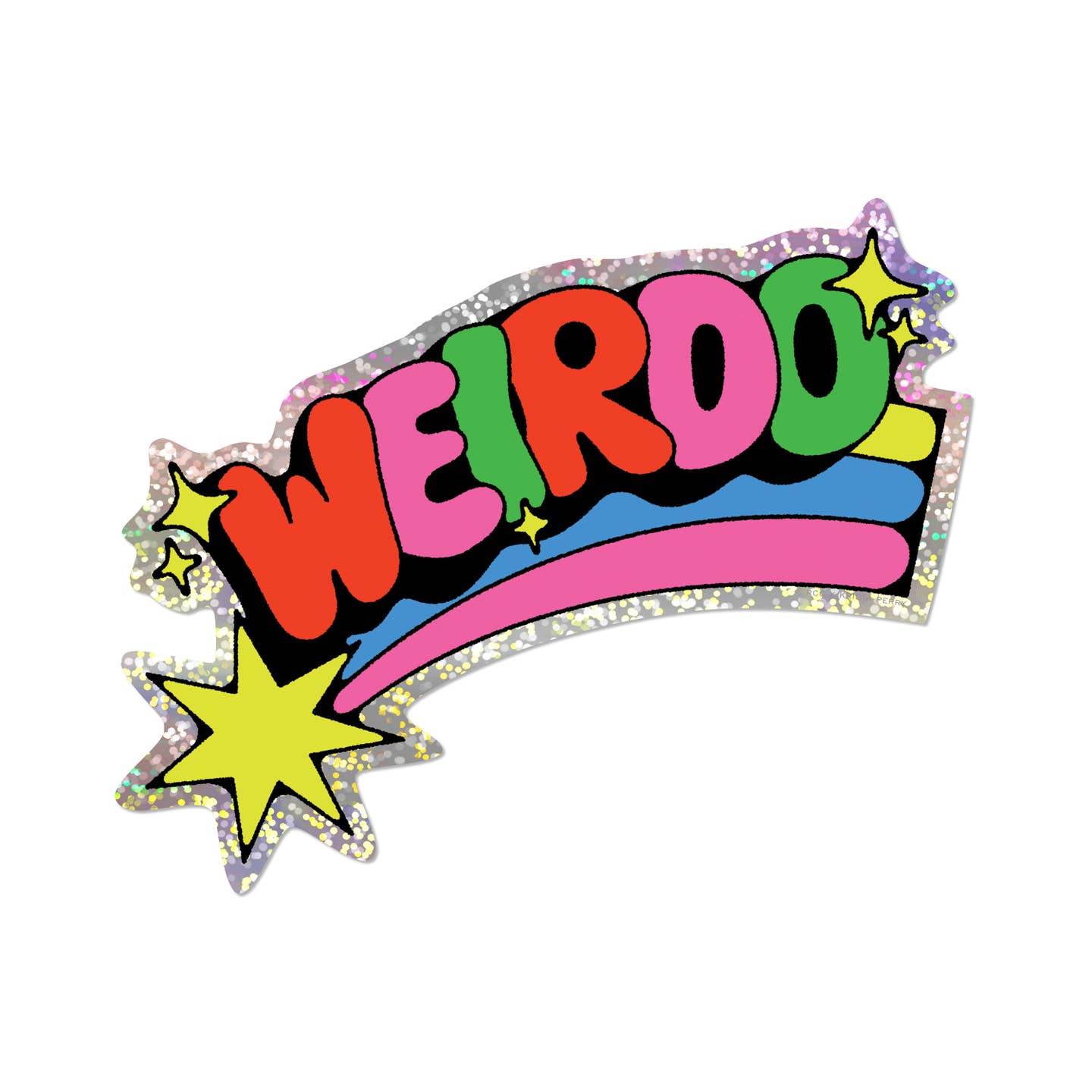 Weirdo Shooting Star Glitter Sticker