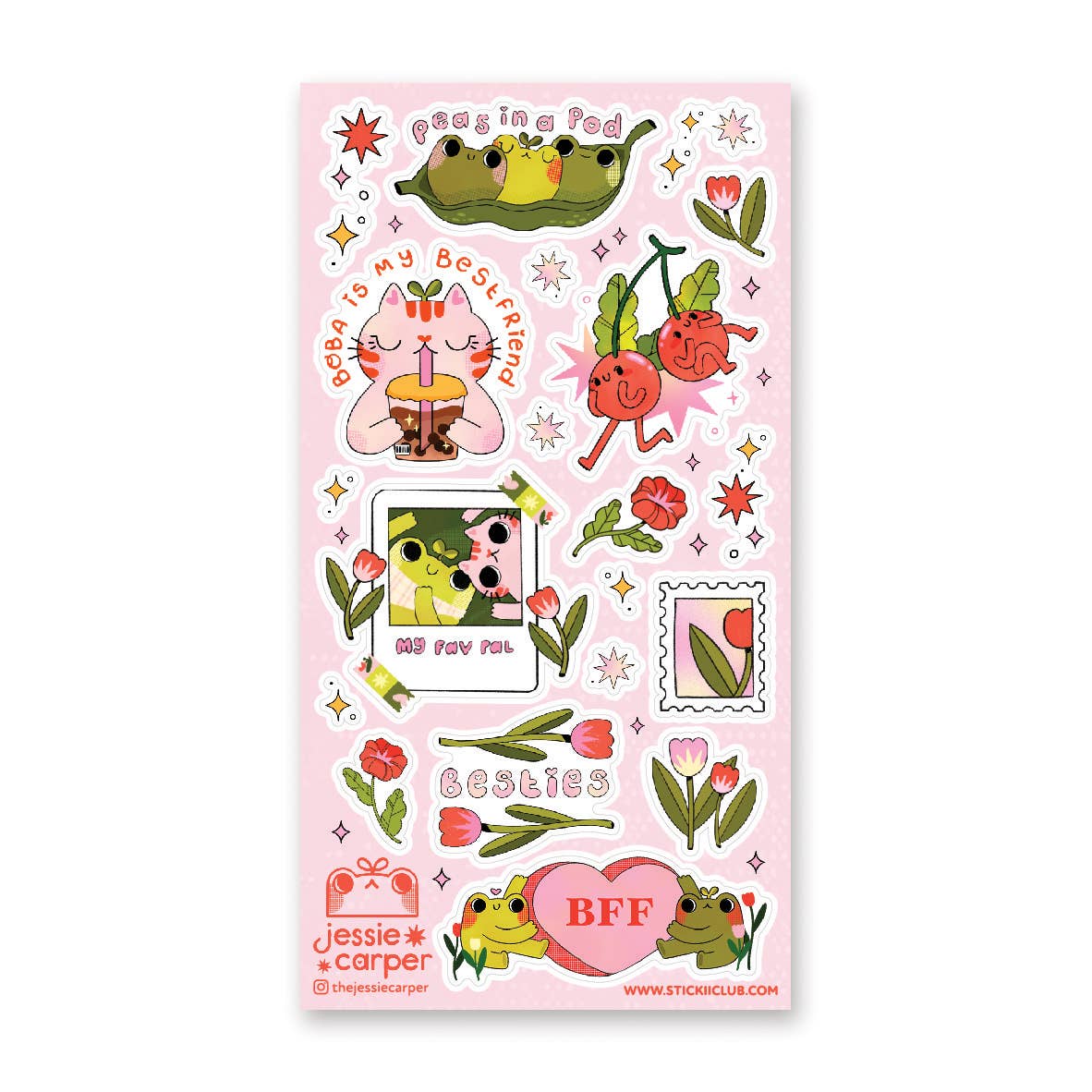 Hoppy Friends Sticker Sheet