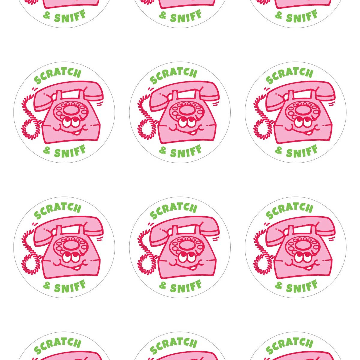 Kiwi Strawberry Phone Scratch & Sniff Sticker Sheet