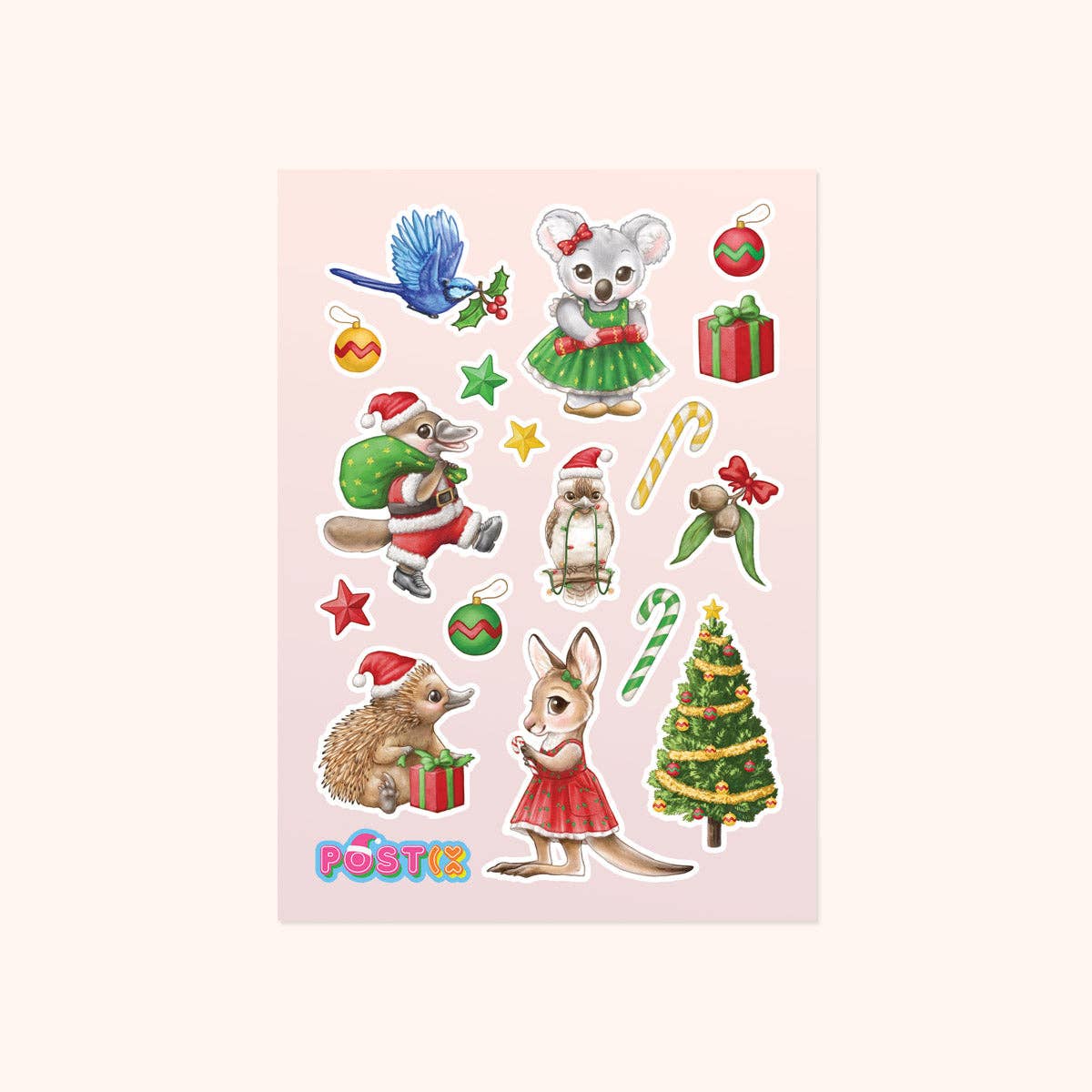 Aussie Christmas Animals Washi Sticker Sheet