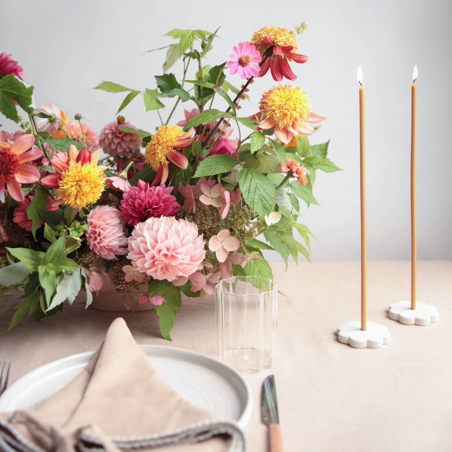 Fleur Long Stem Candle Holder