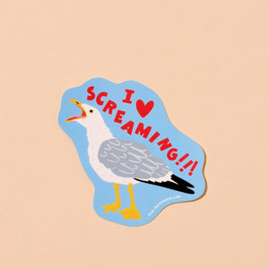 Screaming Seagull Sticker