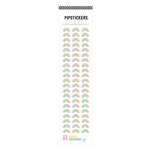 Sticker sheet with images of small rainbows.