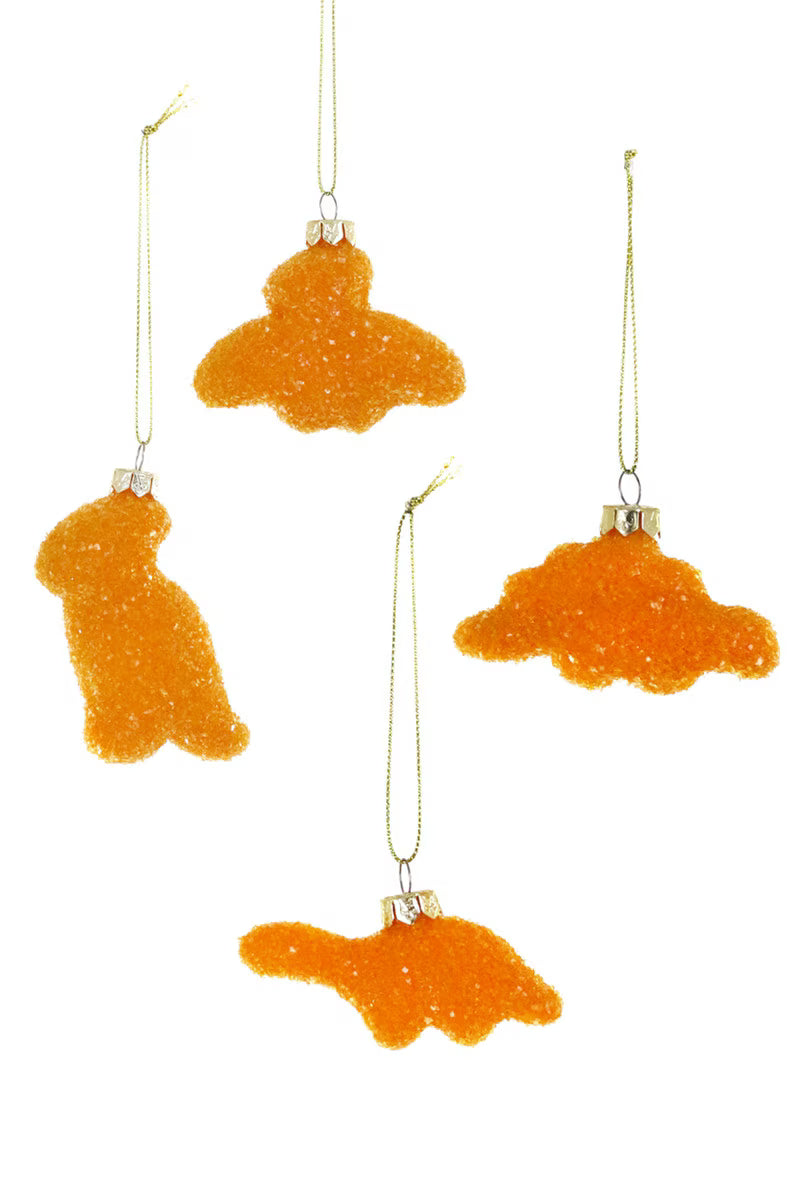 Dino Nuggets Glitter Ornaments