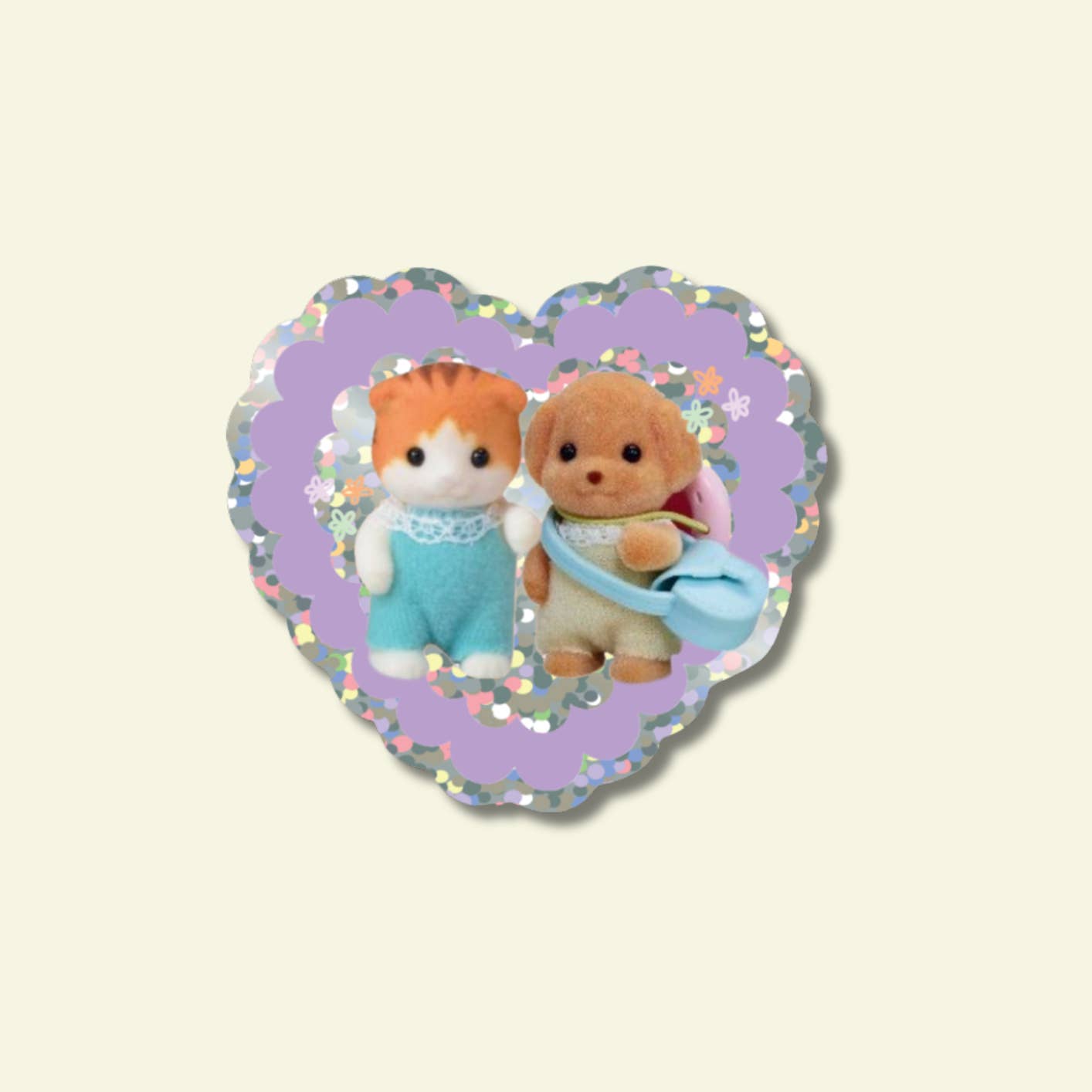 Best Friends Glitter Sticker