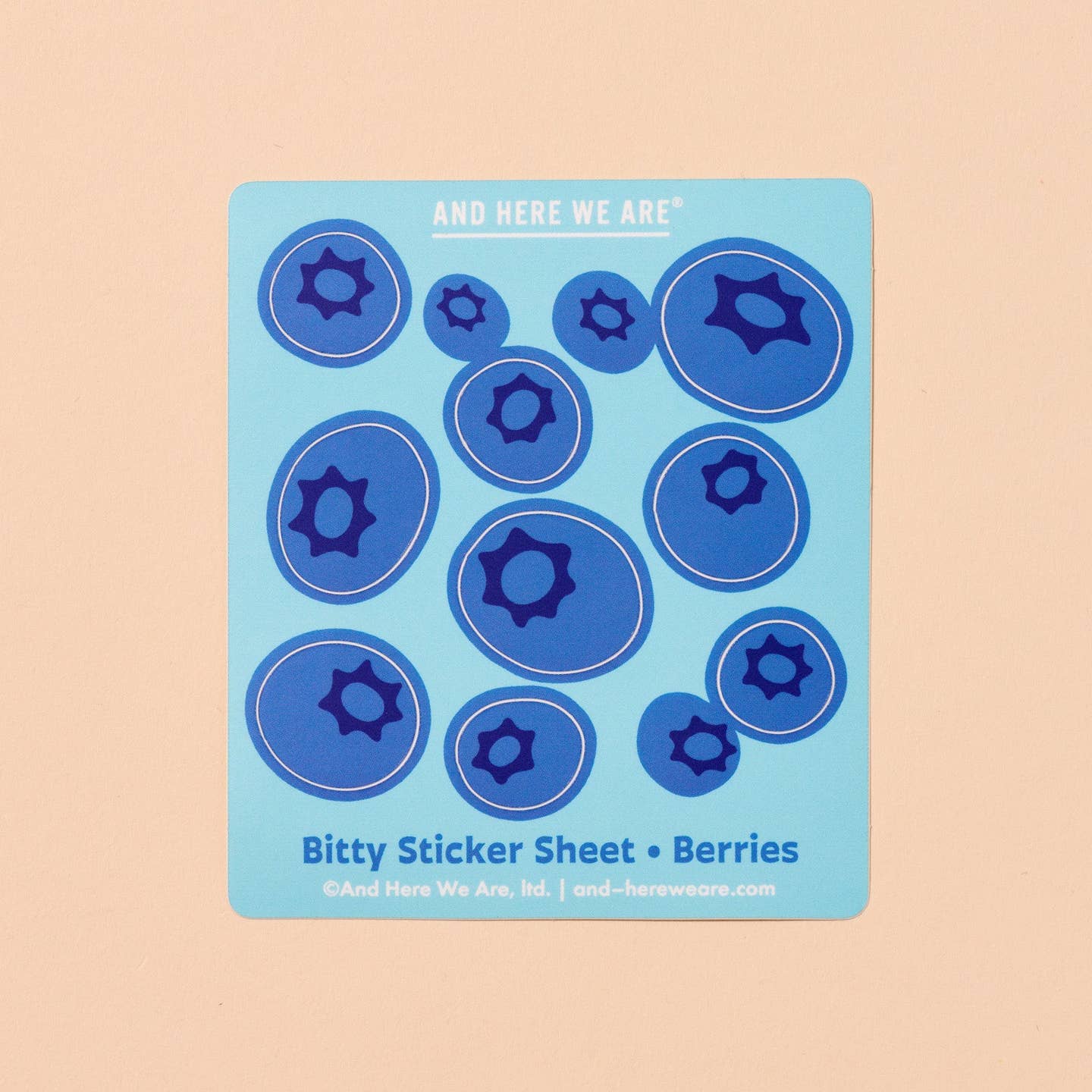 Blueberries Bitty Vinyl Sticker Sheet