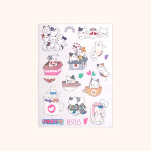 Purr-fect Companions Clear Hologram Sticker Sheet