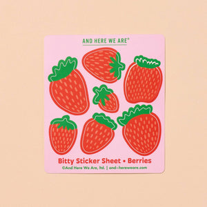 Strawberry Bitty Vinyl Sticker Sheet