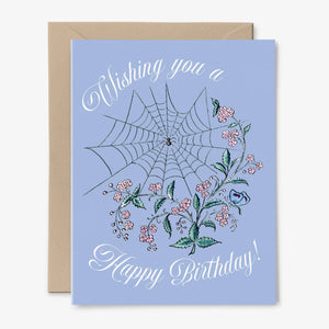 Happy Birthday Spiderweb Card