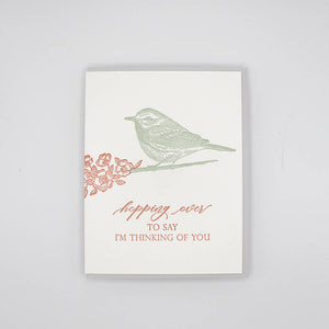 Thinking of You Bird Card
