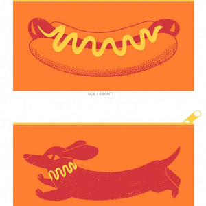 Hot Dog Canvas Travel Pouch