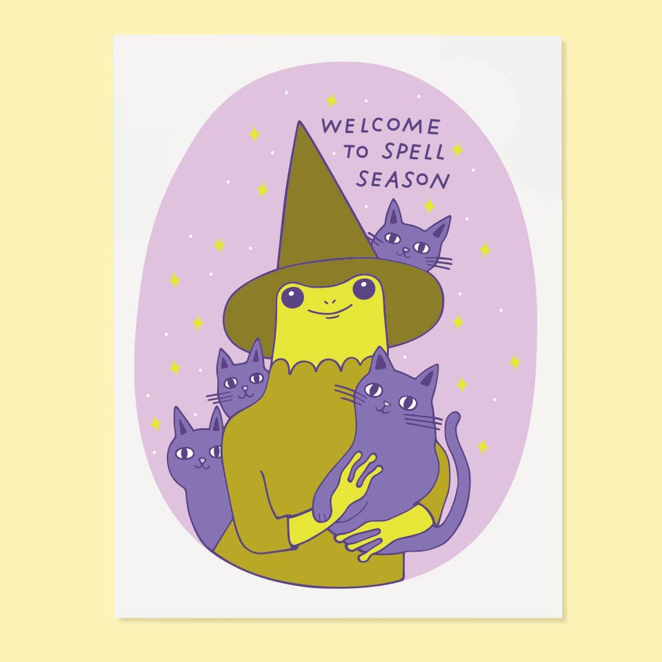 Spell Season Witchy Frog Card