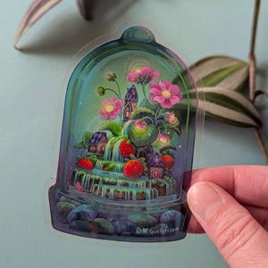 Strawberry Terrarium Clear Sticker