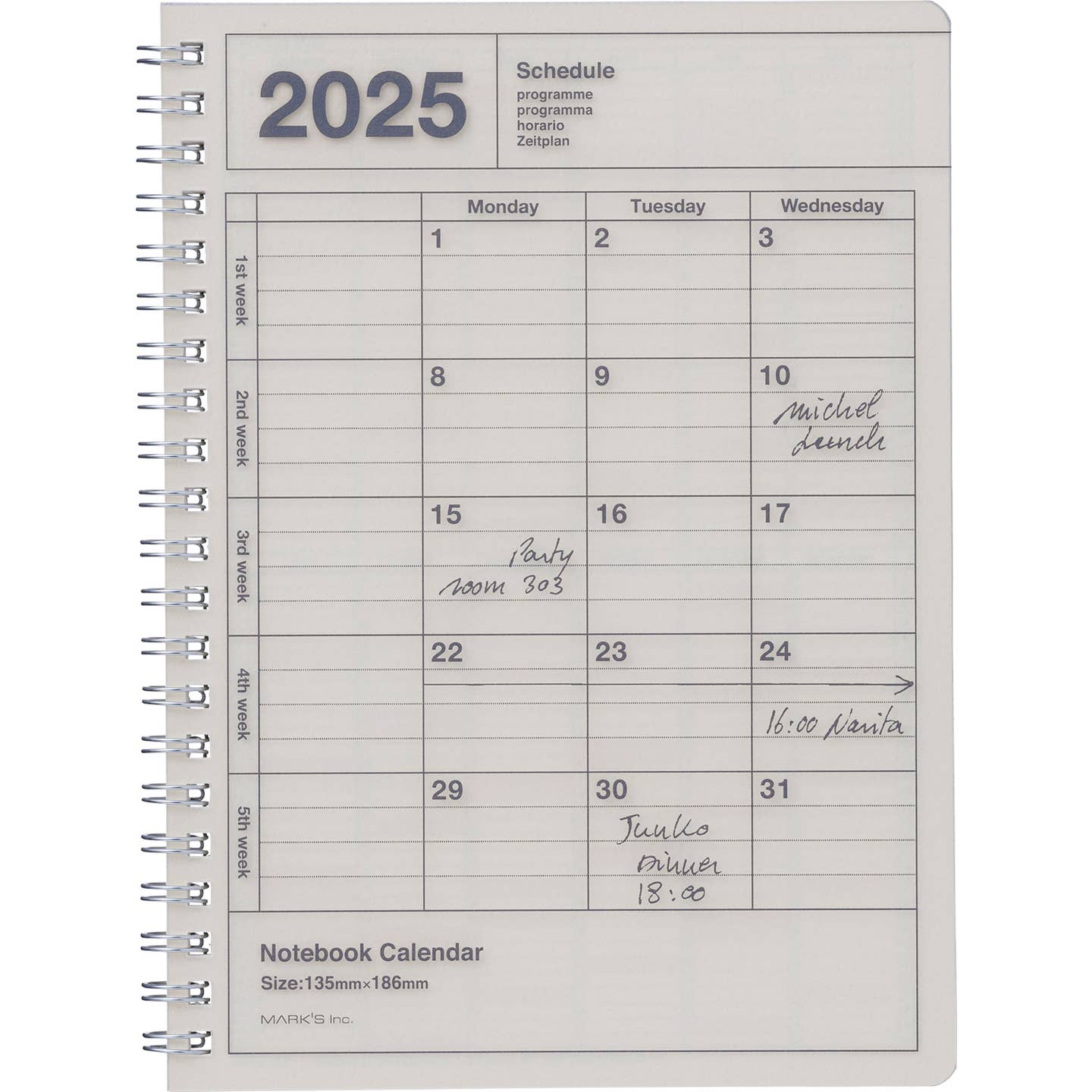 2025 Notebook Calendar  - Medium