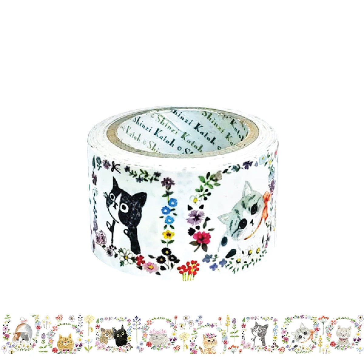 Floral Kitties Washi Tape