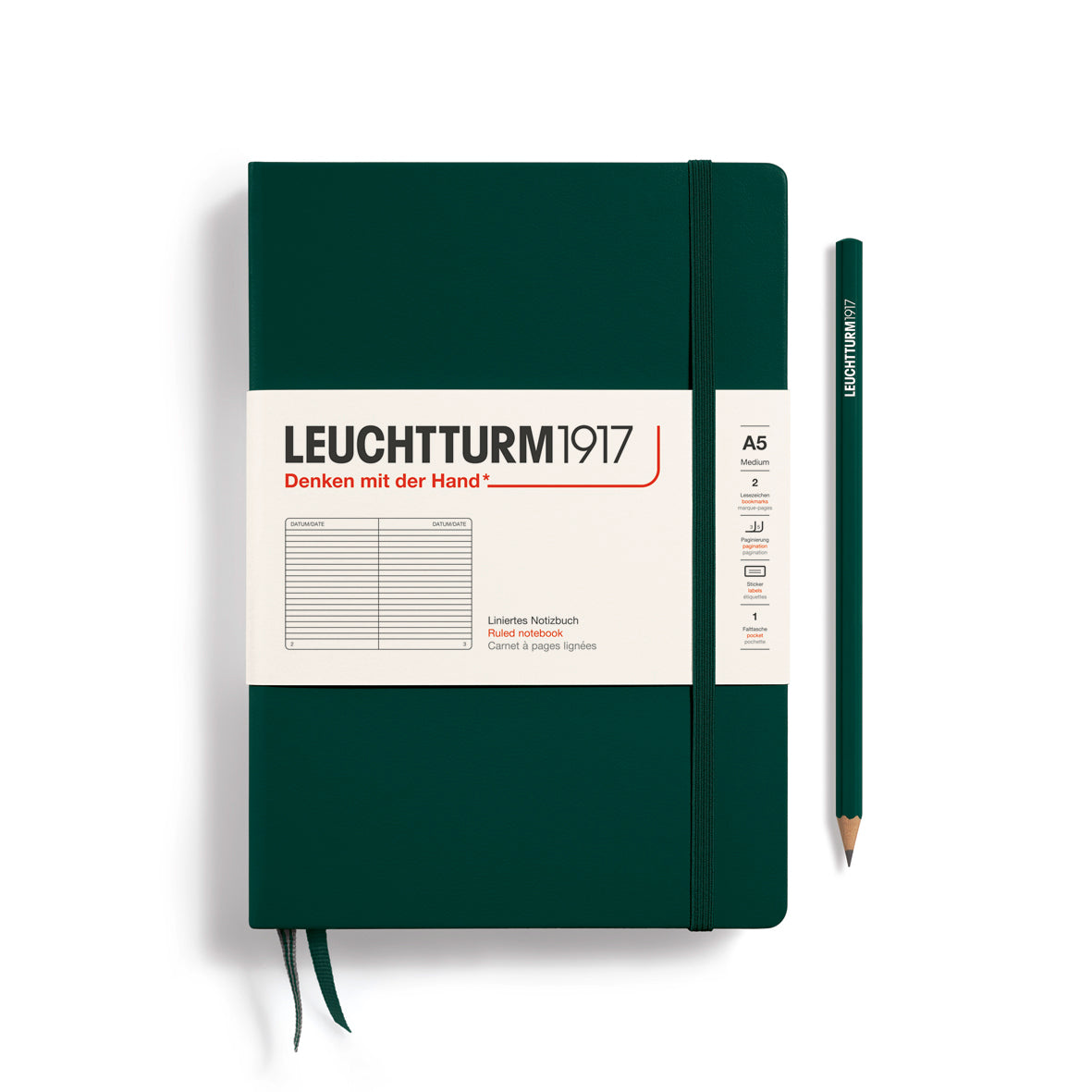 Leuchtturm A5 Hardcover Journal Ruled