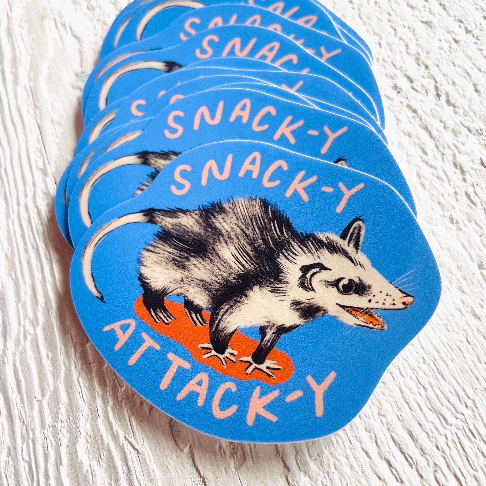 Snacky Attack-y Possum Sticker
