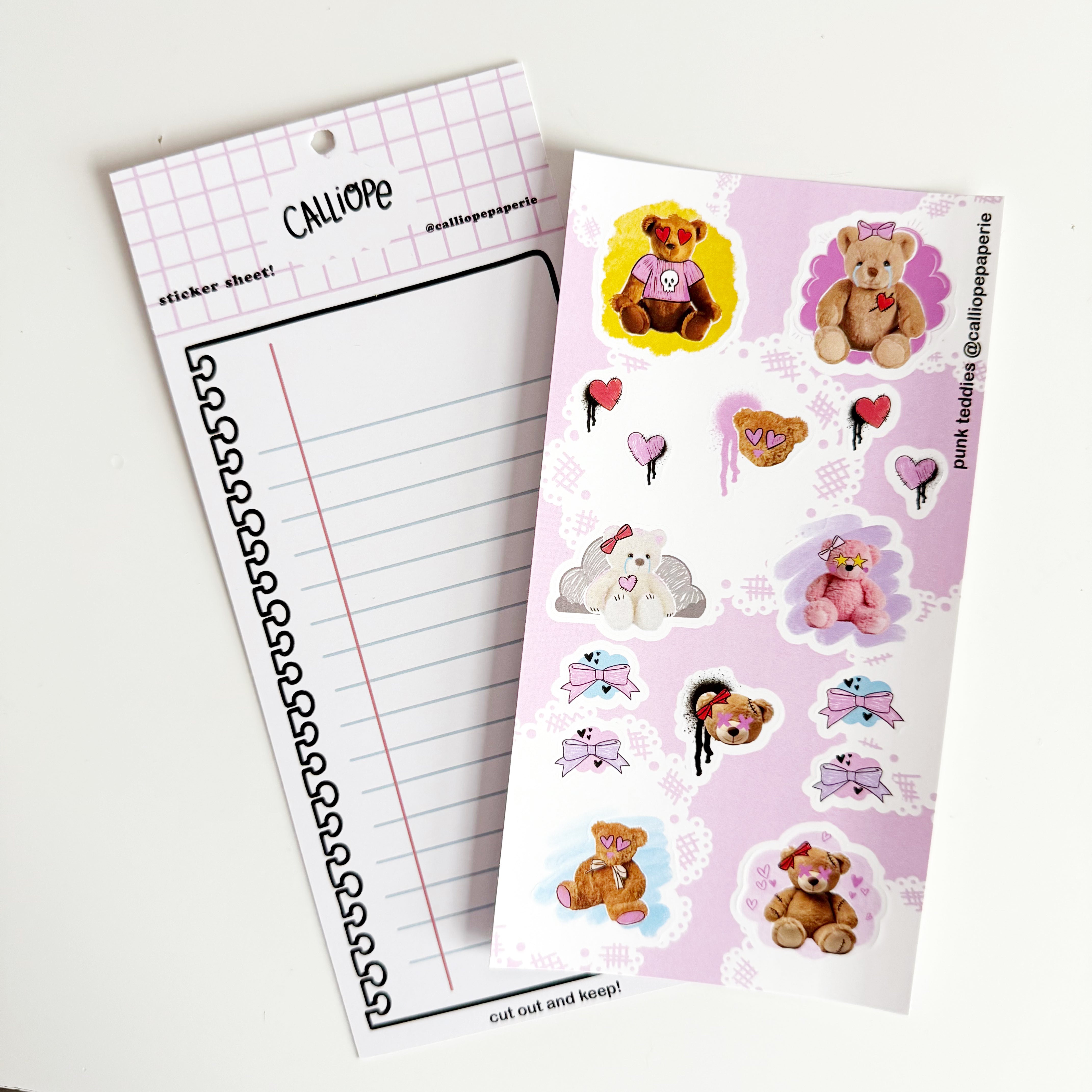 Punk Teddies Sticker Sheet