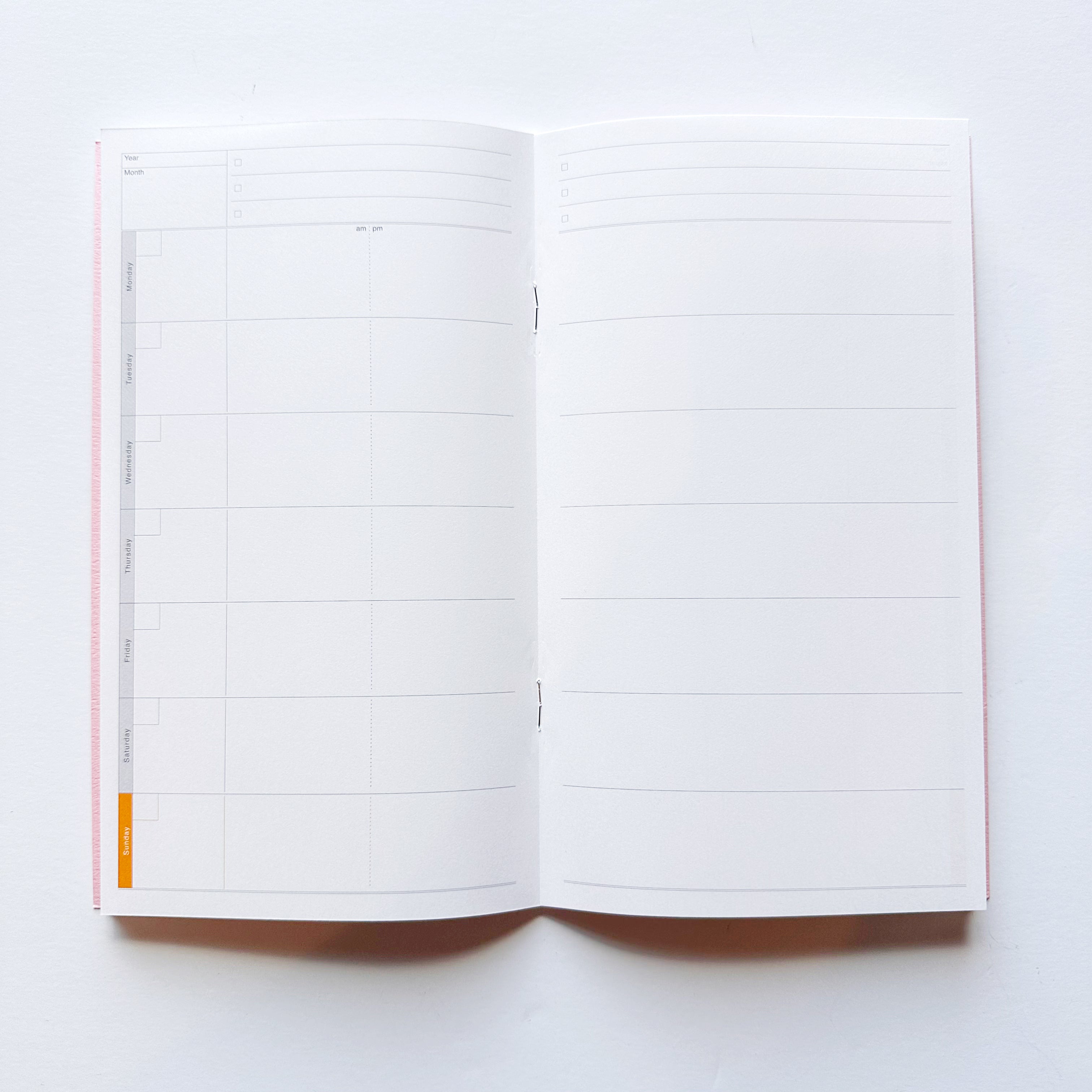 Luddite Horizontal Weekly Planner Notebook