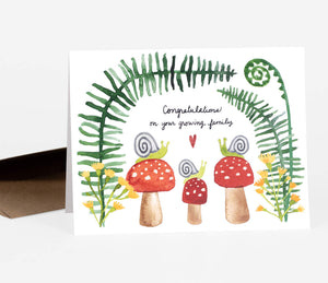 Growing Family Snails Card