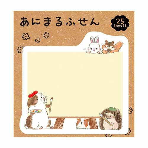 Painting Critters Die-Cut Sticky Notes