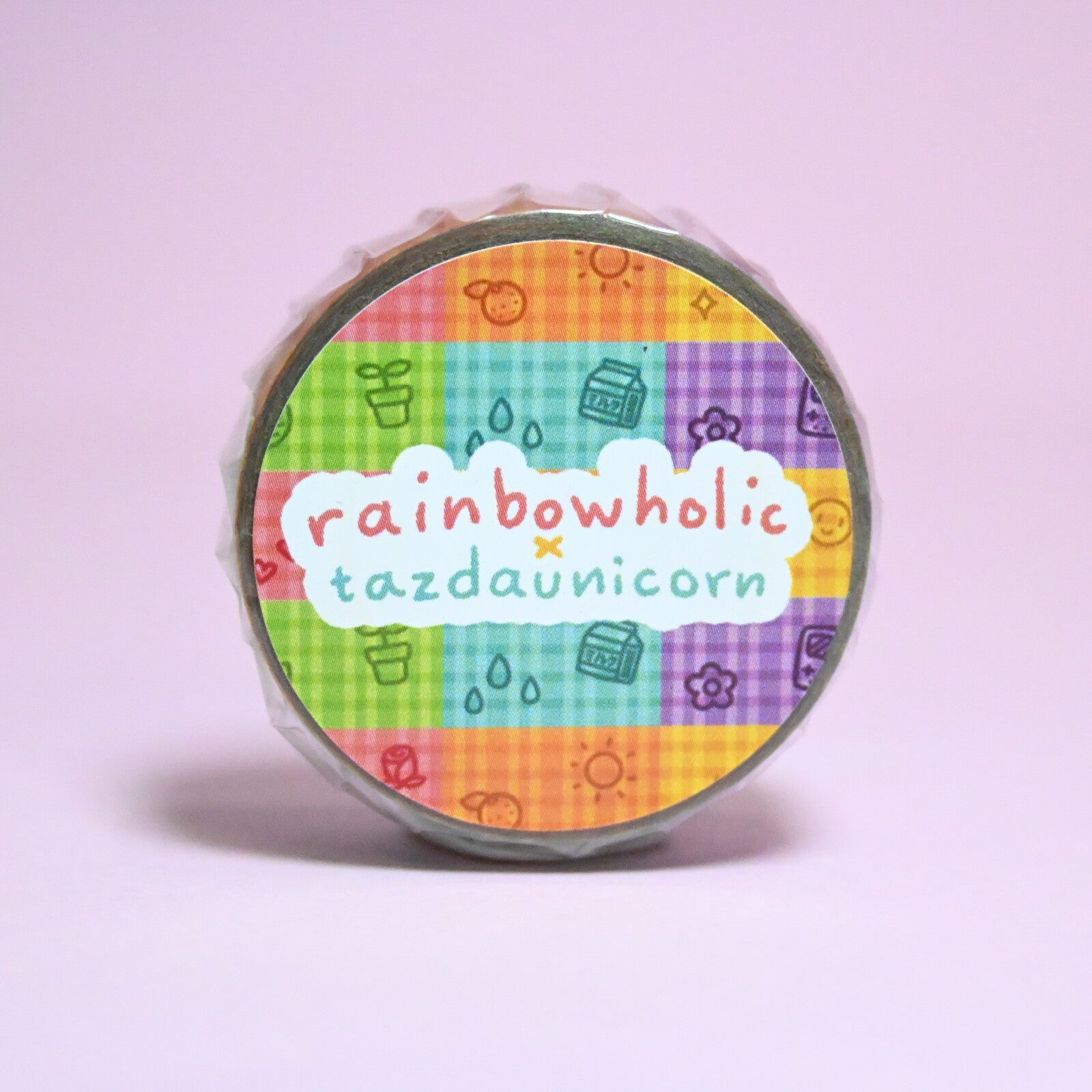 Rainbowholic x Tazdaunicorn Gingham Scribble  Washi Tape