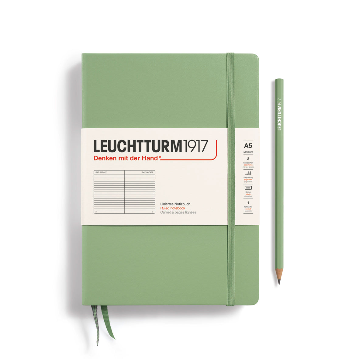 Leuchtturm A5 Hardcover Journal Ruled